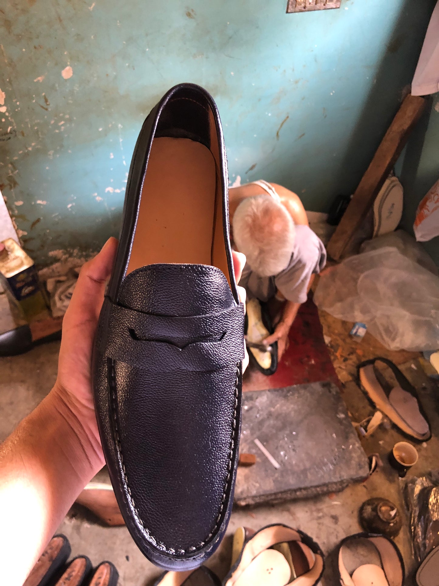 Navy Blue Penny Loafer