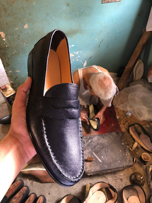 Navy Blue Penny Loafer