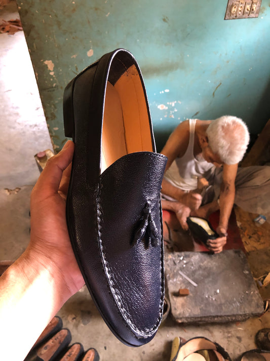 Navy Blue Tassel Loafer