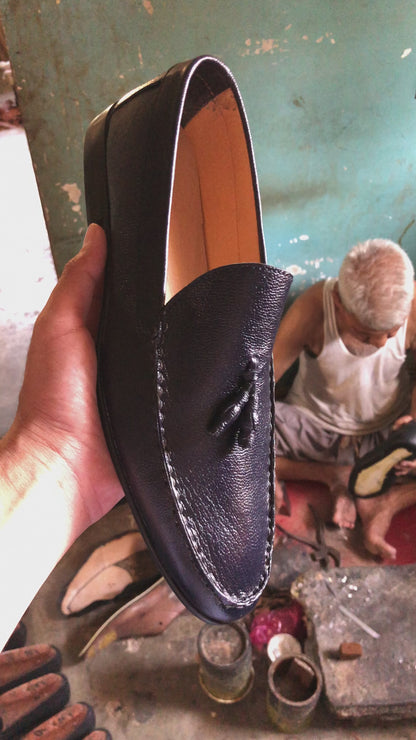 Navy Blue Tassel Loafer